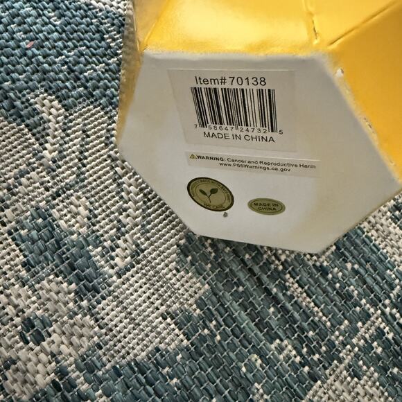 Modern Yellow Geometric Metal Vases Set of 2 Decorative Faceted Home Decor - Picture 6 of 6